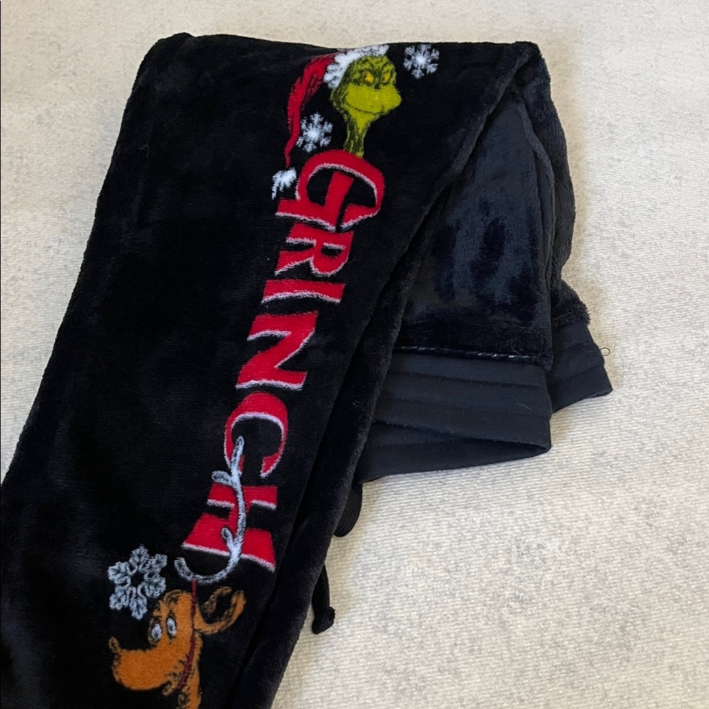 Grinch Black Fleece Joggers for Women